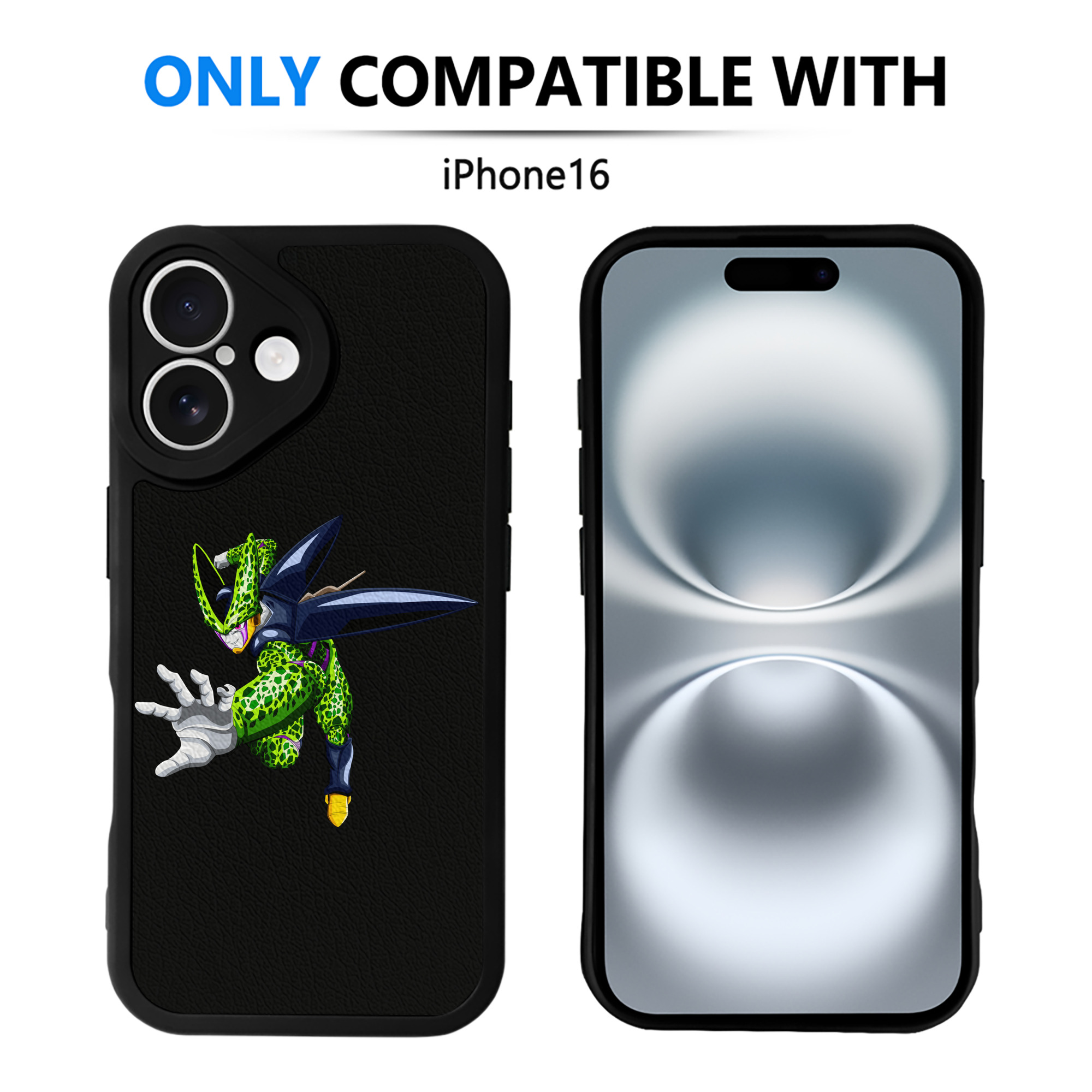 （画像用） ドラゴンボール セル DRAGON BALL Cell 【iPhone 16シリーズ対応】シリコンスマホケース（レザー調） 材質：シリコン